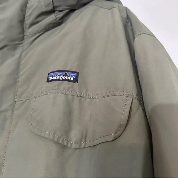 Patagonia XXL Green Isthmus Parka Hooded Mens Jacket Sherpa Lined Ski Snow - Picture 5 of 12
